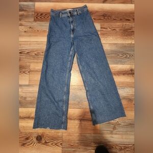High-Waisted Zara Blue Denim Jeans Size 4